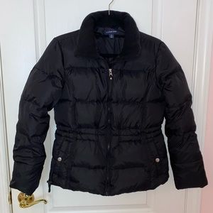 Lands End Insulated Thick Puffer Coat Cinched Waist Jacket
